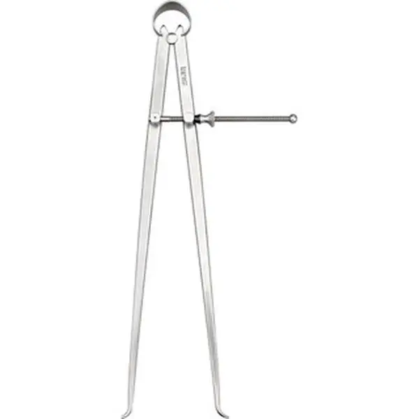Starrett Flat Leg Inside Caliper - Polished Finish, Spring Joint, 12"/300mm Max Measurement, Model 50342