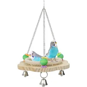 Bird Nest Parrot Breeding Nest Bed Bird Hanging Swing for Budgies Parakeets Conures Cockatiels Caique Senegal Parrot (Hemp Rope)