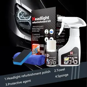 Car Headlight Restoration Kit, No Polishing Repair for Yellowing Oxidation, Liquid Coating Agent Set