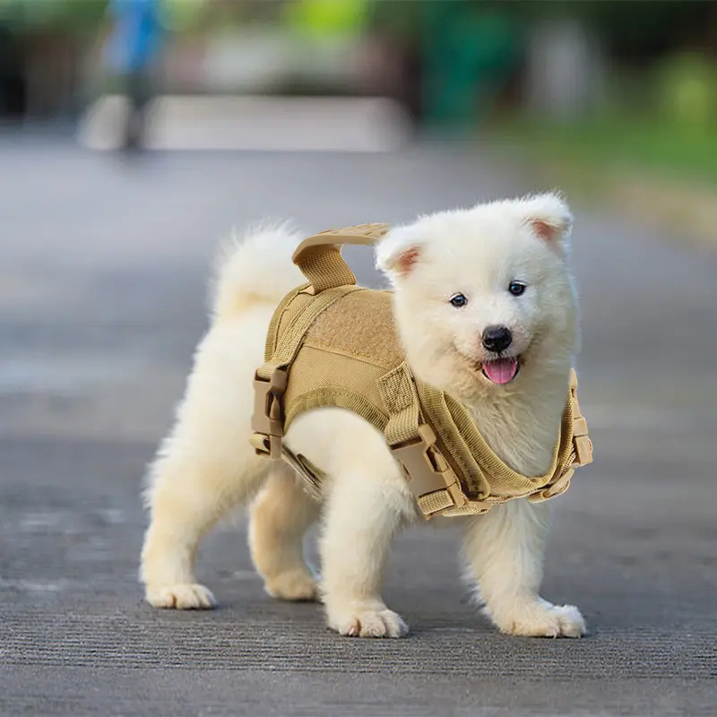 Tactical Dog Harness with Rubber Handle For Small Dogs and Cats ,#backtoschool, Military Puppy Vest Harness for Outdoor Training