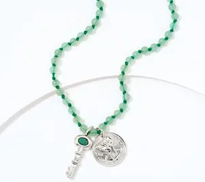 Divinely Guided by Theresa Caputo Quartz Hand-Knotted Charm Necklace