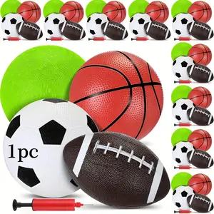 Kids Sports Balls - 15.24 cm Sports Balls Include Soccer Ball, Small Football, Basketball, And Playground Ball, Fun Indoor And Outdoor Toys