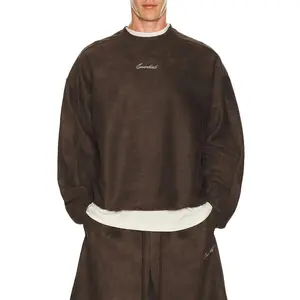 Fear of God ESSENTIALS Signature Modern Crewneck Sweatshirt in Brown