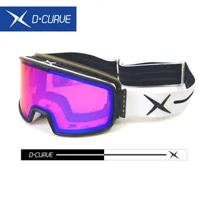 D·CURVE Unisex Snowboard Ski Goggles, Anti-Fog PC Lenses, UV Protection, Waterproof Design, Perfect for Men & Women