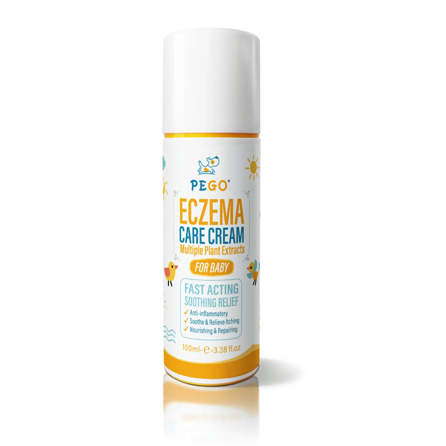 Baby Eczema Cream,natural moisturizing cream used to prevent and relieve baby facial rashes, skin redness, dry eczema, and other skin problems.3.38 oz