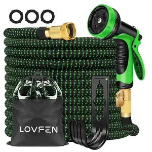 Expandable Garden Hose 25-150 ft — Kink-Free, Flexible, with 10-Pattern Spray Nozzle