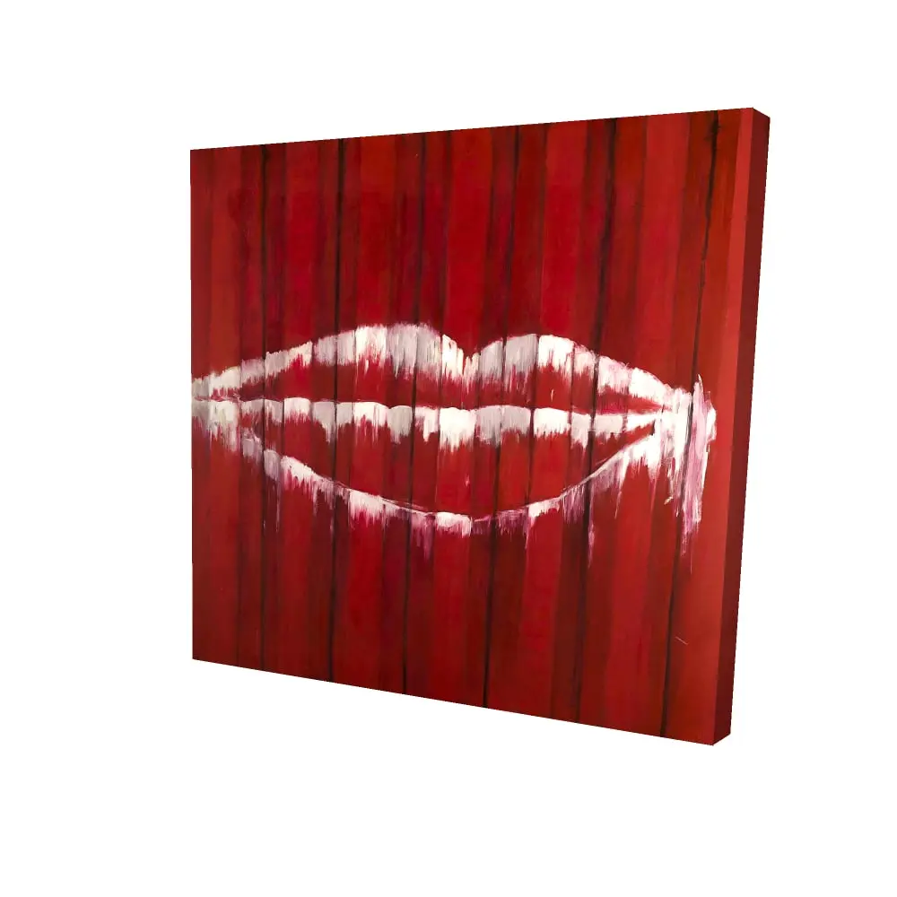 Begin Home Decor 2080-2424-MI36 24 x 24 in. Bedroom Beauty White Canvas - Graffiti Mouth Home Decor