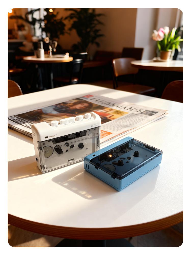 2026 New Model Heavy Bass Effect Cassette Player Nostalgic Dual Headphone Output English Listening Player