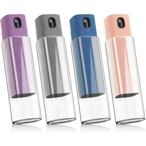 4 Pack Screen Cleaner 3-in-1 Touchscreen Mist Cleaner Spray and Microfiber Cloth Built-in Cleaning Solution Portable Reusable Fingerprint-Proof Spray Bottle for Phone Laptop iPad TV Monitor Car Screen