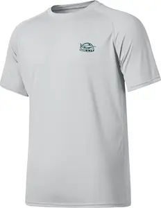 Men's Rashguard Swim Shirt Short Sleeve UPF 50+ Sun Protection SPF Quick Dry Water Shirt