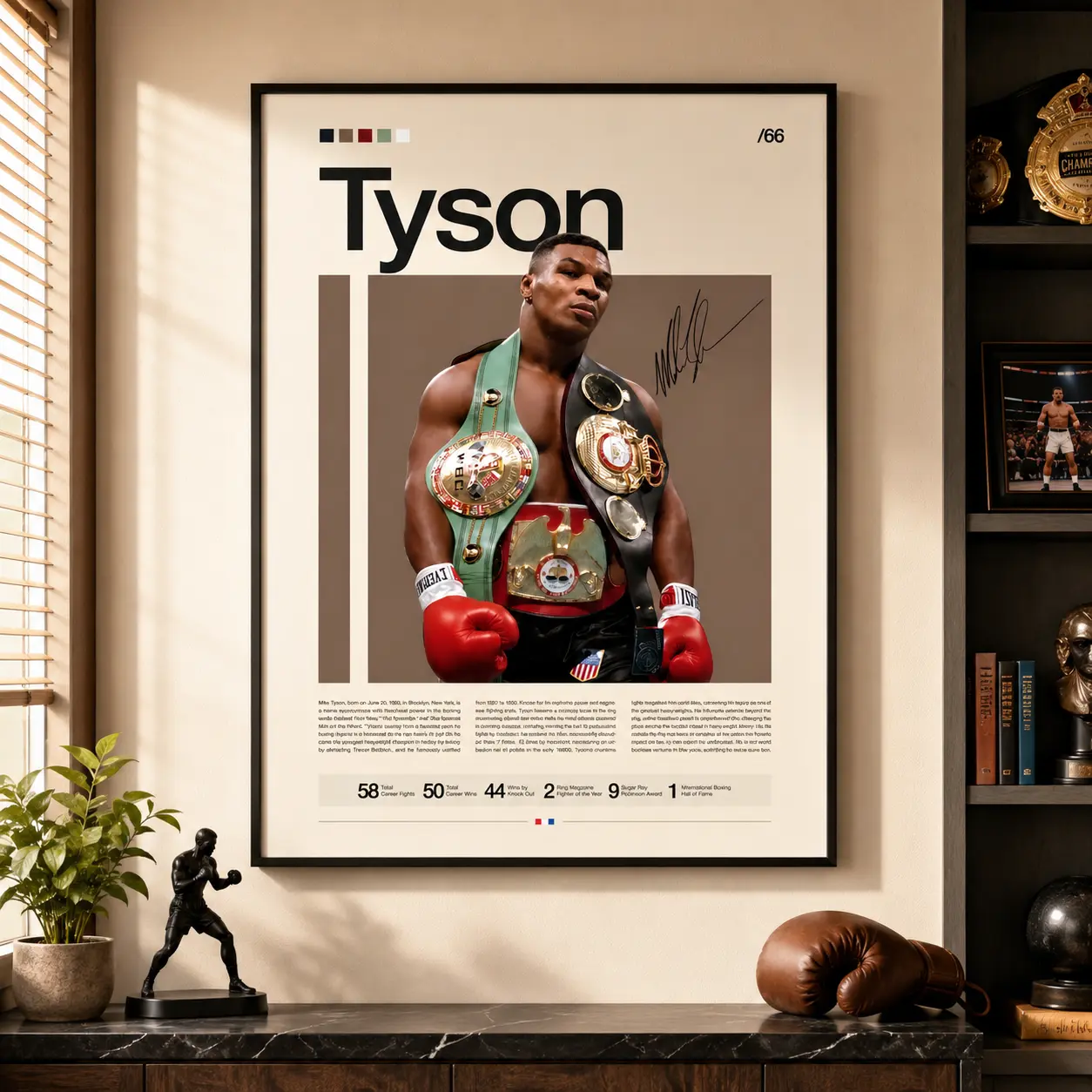 Mike Tyson Poster, Boxing Poster, Sports Poster, Boxing Wall Art, Mid-Century Modern, Motivational Poster, Sports Bedroom PostersCanvas Poster Wall Decor, Room Decorations, Funky Home Decor,bedroom canvas poster