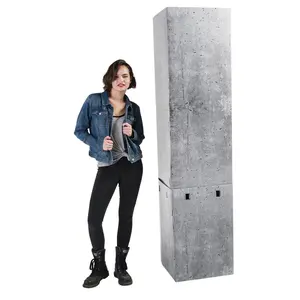 84" 3D Concrete Column Pillar Cardboard Cutout Stand-Up