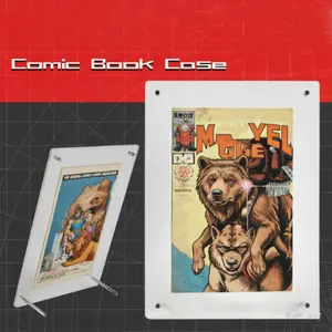 1pc/2pcs Acrylic Heroes Comic Book Desktop Display Stand, Transparent Protective Sleeve Organizer Holder for Manga, Magazines, and Collectibles, Plastic Protection Case for Memorabilia