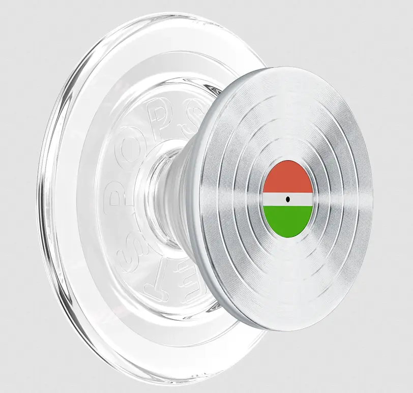 popsockets Backspin Aluminum 45rpm Silver  MagSafe PopGrip