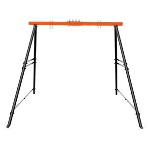 Sturdy Heavy-Duty A-Frame Swing Stand - 1 Unisex Enhanced Safety Porch Frame, 550 lbs Weight Capacity, Fast Setup, for Family Baby Saucer & Yoga Hammock (Orange, Swing Not Included)