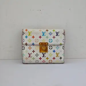 Pre-owned Louis Vuitton leather Clutches & Wristlets Monogram Multicolore Koala Wallet