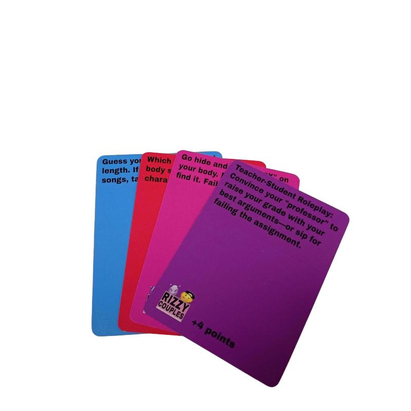 RIZZY COUPLES Spicy Date Game for the Rizz Generation - 150 Cards with Challenges, Dares & Creative Rewards for Couples or Groups - Adult Card Game