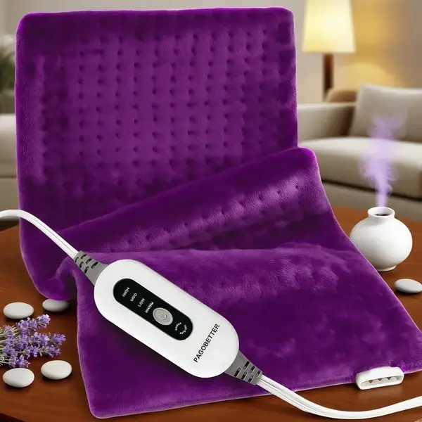 Christmas Heating Pad for Back, Neck, Shoulders & Abdomen - 2X Thicker Flannel, Fast Heating Up to 150F, 4 Heat Settings, 2-Hour Auto Shut-Off, Machine Washable, Ideal for Women's Monthly Comfort & Winter Gifts