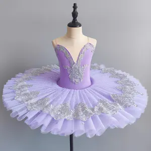 Professional Ballet Tutu Girls Blue Pink Platter Pancake Tutu Ballerina Party Dress Adult Women Child Kids Ballet Dance Costume