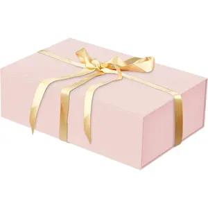 Large Gift Box 13.8"x9"x4.3" Storage Box with Ribbon Magnetic Closure Luxury Packaging for Mother's Day Birthdays Bridal Gifts Weddings