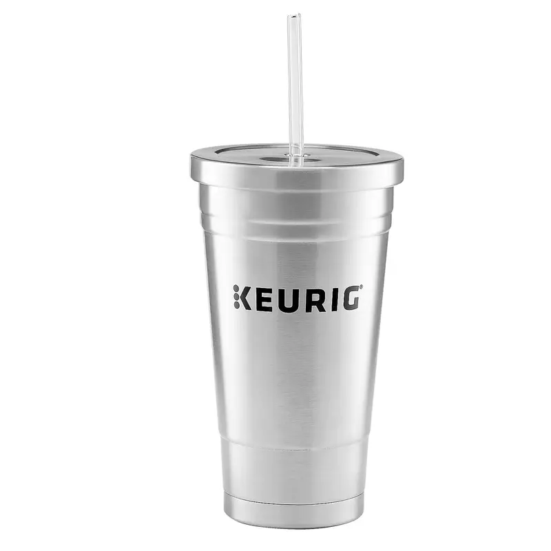 Keurig Brew Over Ice Tumbler - 16 oz Iced Coffee Tumbler - Double-Walled Tumbler for Iced Beverages