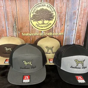 Camo dog seven panel hat