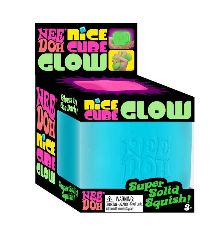 NeeDoh Nice Cube Glow Squishy Toy - Soft and Flexible Design for Kids