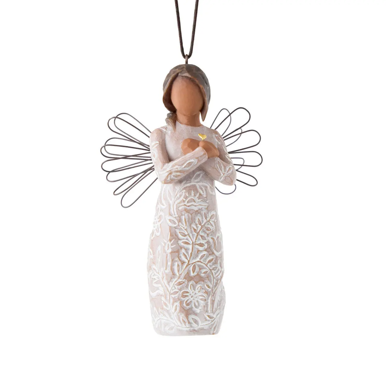 Willow Tree® Remembrance Angel Ornament (Darker Skin) - Eternal Memories and Comfort