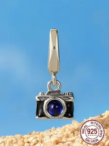 S925 Sterling Silver Camera Design Pendant, Camera Charm for Necklace & Bracelet Making, Fashion DIY Jewelry Accessories for Women & Girls, Charm Necklaces