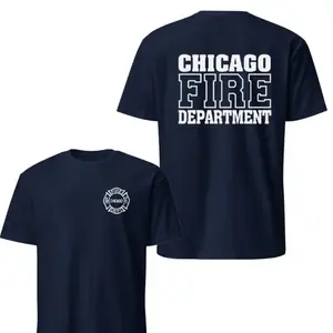 Chicago Fire Department T-Shirt, Firefighter Pride Graphic Tee, Soft Cotton Blend Shirt, Fire Rescue Apparel for Men & Women, First Responder Gift Idea