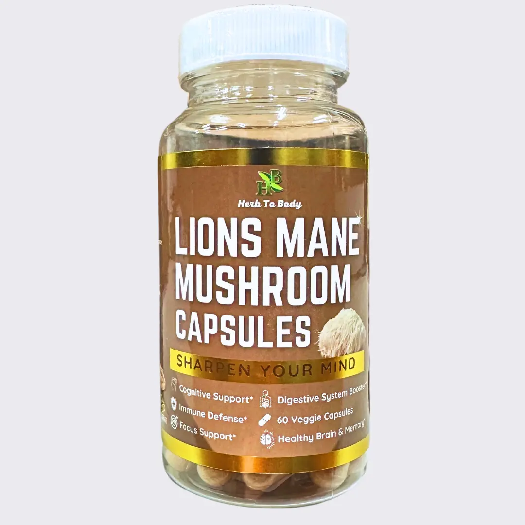 Organic Lions Mane Mushroom Capsules (60 Capsules)