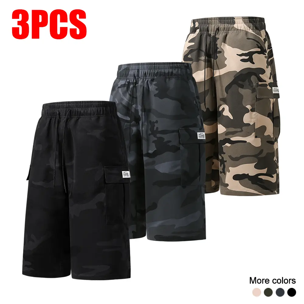 3 pieces — black + gray + khaki