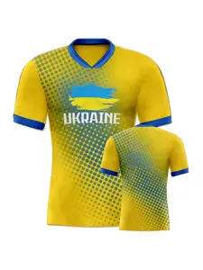Ukraine Football Jersey Men's Breathable Soccer Shirt Ukraine National Team Fan Training Uniform
