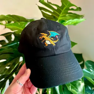 Charizard Embroidered Hat, Anime Hat, Funny Hat, Dad, Baseball Hat, Trucker, Fishing, Gifts for Him, Gifts for Her, Birthday, Christmas, Casual, Beach