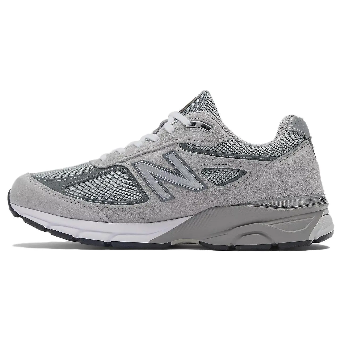 New Balance 990v4 MiUSA Grey Silver Retro Cushioned Durable Low Top Commuter Running Shoes Unisex U990GR4