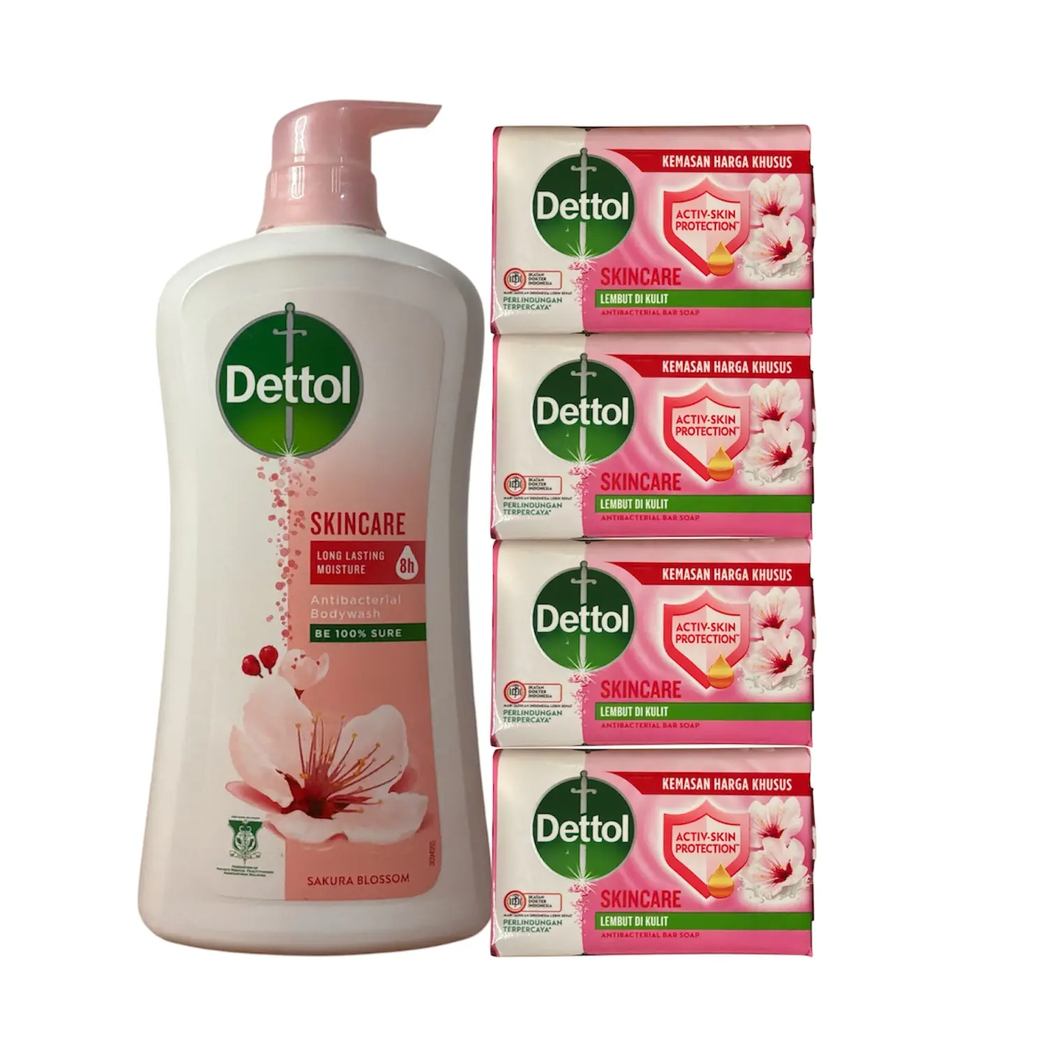 Dettol Skincare Body Wash 900g & 4 Skincare Soap 100g (Multiple Variations)