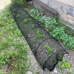 Foldable Mesh Garden Tunnel 45x300cm, Vegetable Fruit Protection Cover, Backyard Greenhouse Gardening Net, Adjustable Easy Installation Trellis Net