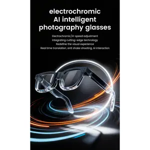 New E02C Smart Glasses Electrochromic 8.0million Pixel Shooting Video Bluetooth Music AI Glasses