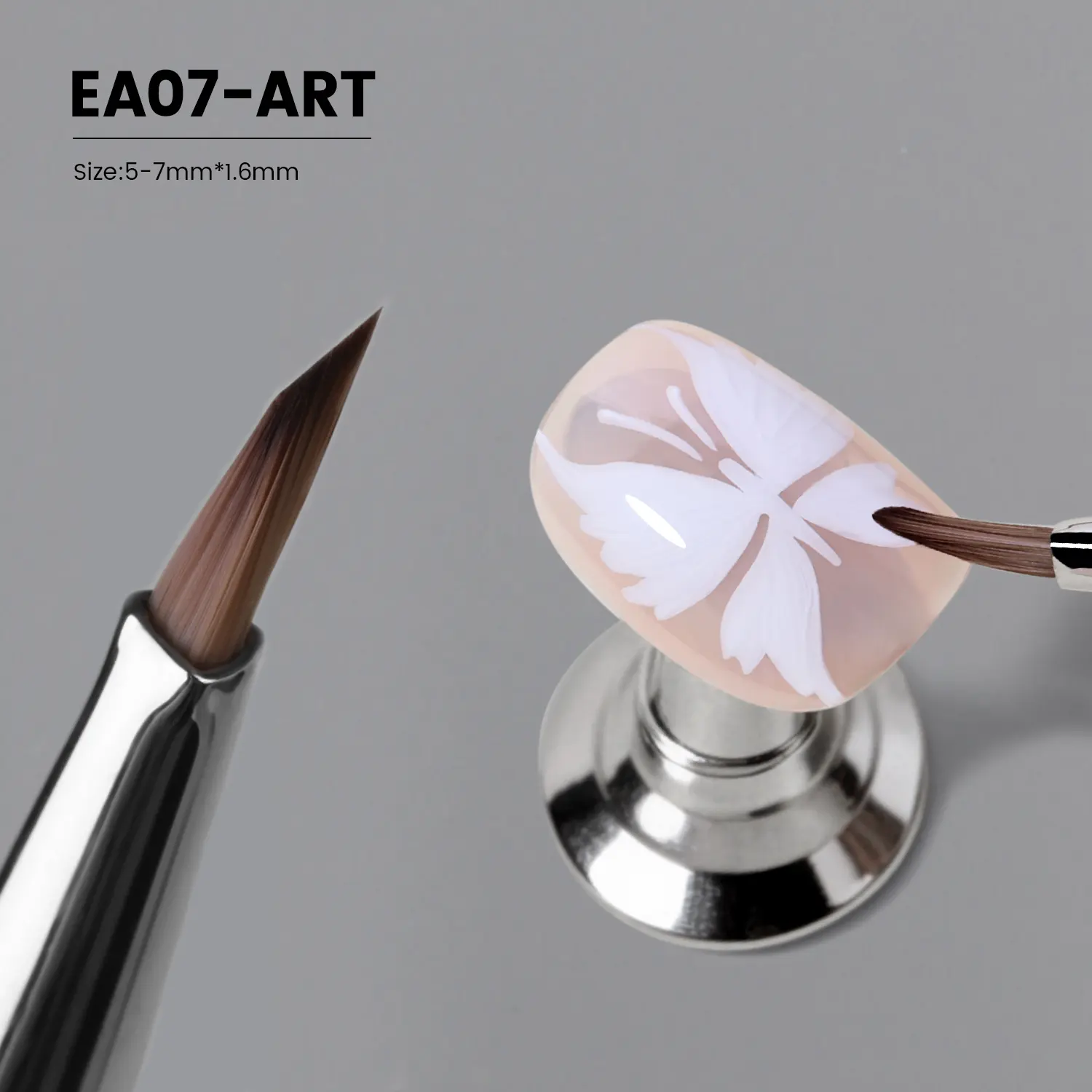 YOKEFELLOW EliteAlly Nail Art Brush EA07 ART 3D Angle Nail Brush for Drawing Petals and Butterflies, Watercolor Paint Brushes for Oil Painting, Professional Nail Tool( EA07 ART )
