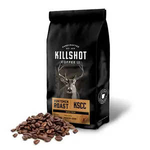 Killshot Coffee Co. Huntsmen Roast KSCC Coffee - Smooth Medium-Dark Caramel & Buttery Flavor - Farm Fresh Small Batch Quality - Whole Bean or Ground for Convenience
