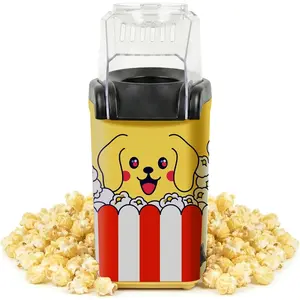 Fun Popcorn Machine Air Popper - Hot Popcorn Maker Air Popper Electric with Butter Melting Tray - Mini Electric Maker -  Mom Gifts for Women, ,  Movie Night - Oil Free Snacks