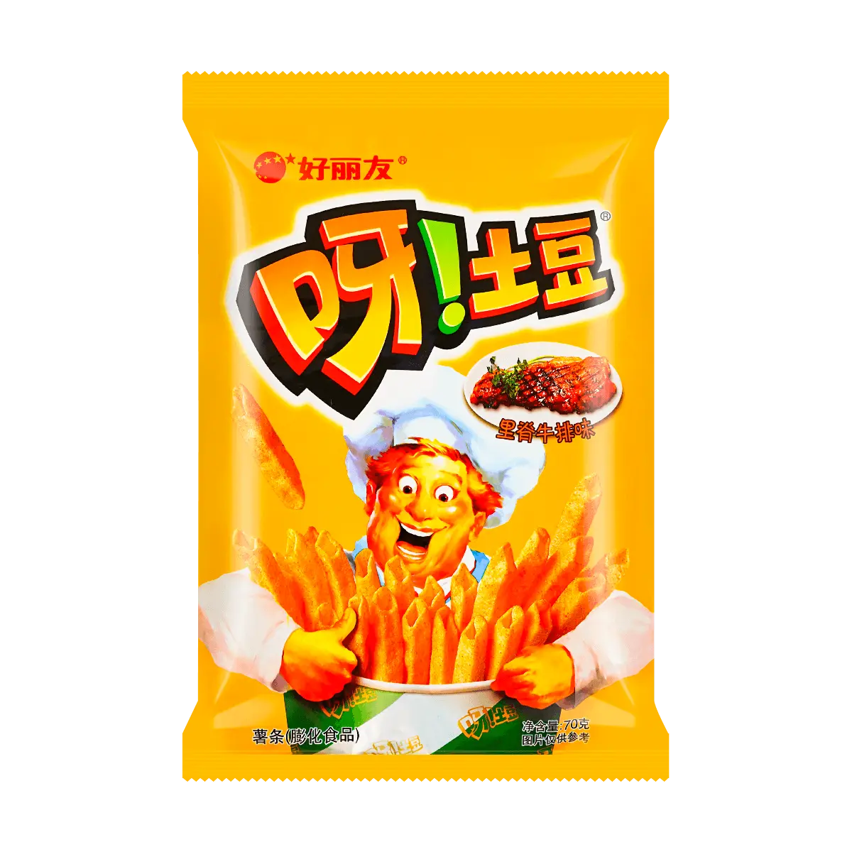ORION Potato Sticks, Beef Steak Flavor, 70g - Authentic Korean Snack ORION Potato Sticks, Beef Steak Flavor, 70g - Authentic Korean Snack