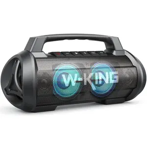 W-KING Portable Speakers Bluetooth Wireless, 120W Peak 70W Loud Bluetooth Speaker Waterproof Outdoor, Deep Bass/2* Subwoofer/DSP/EQ/42H Playtime/IPX6/RGB Lights/MAC-in/Power Bank, Large Party Boombox