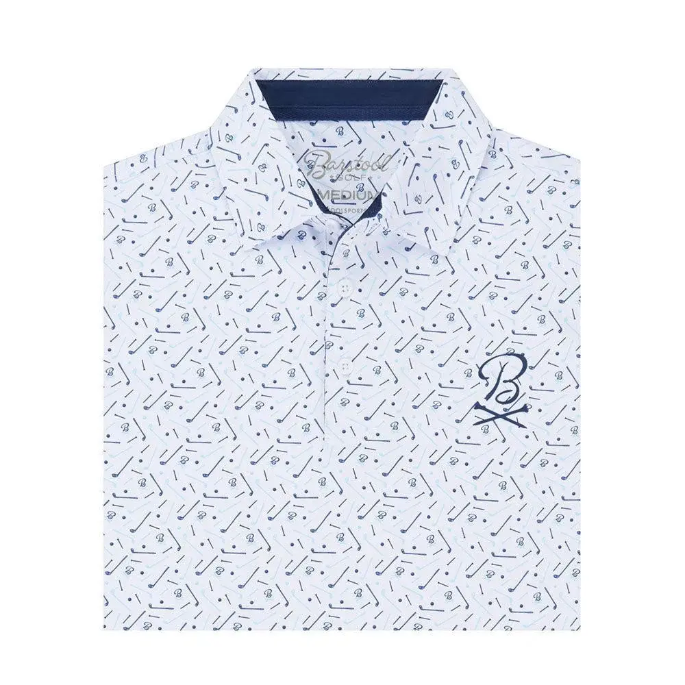 Barstool Golf Printed Performance Polo Menswear Top Outdoor
