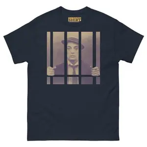 Buster Keaton Silent Film T Shirt Vintage Jail Scene Graphic Tee Classic Cinema Comedy Top Retro 1920s Movie Gift Shirt
