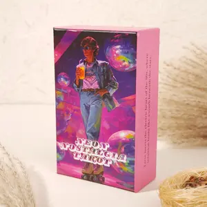 Neon Nostalgia Tarot Cards, 80s Retro Disco Inspired Divination Deck, Aesthetic Spiritual Card Set, Unique Birthday Gift for Tarot Lovers