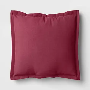 24"x26" Solid Woven Outdoor Deep Seat Back Cushion Maroon - Threshold