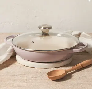 Le Creuset Signature Enameled Cast Iron Braiser with Glass Lid, 2 1/4-Qt.