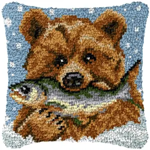 latch hook kits for adults Latch Cushion pcs,Valentine's Day giftBirthday gift,Pre-print pattern needle art set DIY pillowcase, for or Beginners Adults to Knott, DIY Latch Hook pcs, 43cm x 43 cm/17inx17in