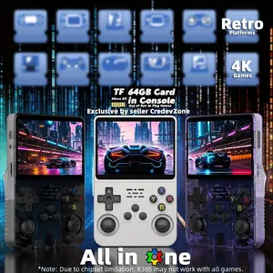 Retro Platforms R36S 3.5-inch IPS HD Screen Portable Video Game System with 64GB Storage & 3500mAh Battery Dual 3D Joysticks Linux OS Ideal Gift for Adults Gamers Travel Entertainment